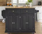 Mobiel Keukeneiland met Kast, Lades & Uitklapbaar Blad, Huis en Inrichting, Verzenden, Nieuw