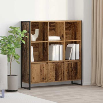 vidaXL Boekenkast 99,5 x 30 x 108 cm Bewerkt hout Oud Hout, Minder dan 50 cm, Verzenden, 100 tot 150 cm, Nieuw