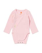 HEMA Newborn meegroei overslagromper rib lichtroze, Verzenden, Nieuw