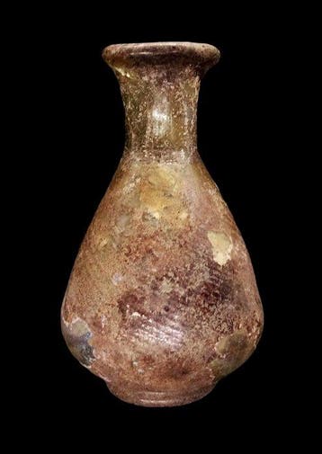 Oud-Romeins - Romeinse glazenfles - decor van spitsen in