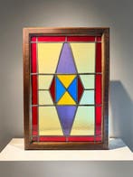 Art Deco Glas-in-loodraam - Atelier Asperslagh - 56x39cm -