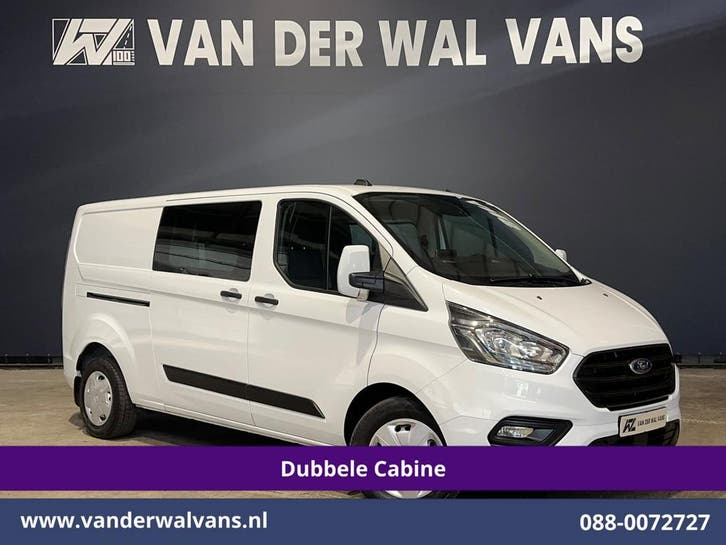 Ford Transit Custom | 2.0 TDCI 130pk Automaat L2H1 Dubbele, Auto's, Bestelauto's, Dealer onderhouden, Te koop, Automaat, Diesel
