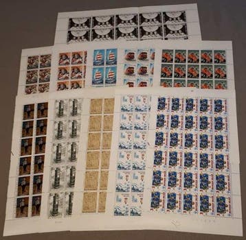 België 1967/1982 - Verzameling volledige vellen met, Gestempeld