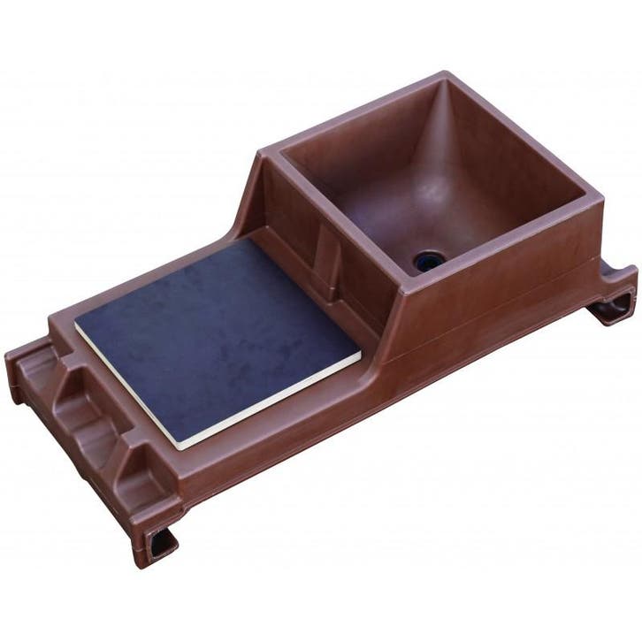 Preparatiebak met snijtafel tbv halfpipe bruin, Dieren en Toebehoren, Paarden en Pony's | Overige Paardenspullen, Nieuw, Ophalen of Verzenden
