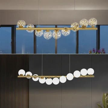 Luxe Scandinavische Plafondlamp met Sterrenlicht - Goudkleur, Verzenden, Nieuw