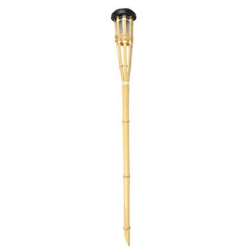 Benson Sfeervolle bamboe tuinfakkel - solar - 78 cm - war..., Ophalen of Verzenden, Nieuw