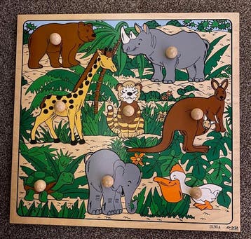 Rolf Inlegpuzzel Wilde dieren (8 stukken), Boeken, Verzenden, Nieuw