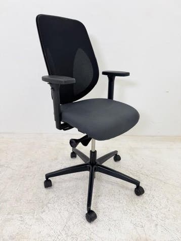 Giroflex 353-8029 NPR bureaustoel zwart grijze extreme stof, Vergader- of Presentatieruimte, Ophalen of Verzenden, Gebruikt, Stoel