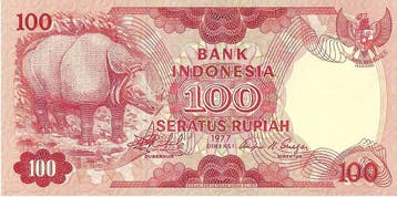 Bankbiljet Indonesië 100 Rupiah 1977 UNC, Verzenden