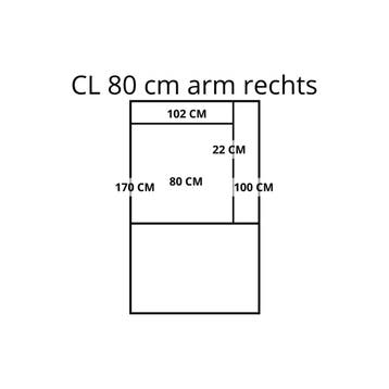 Leren elementenbank Flow - cl 80 arm rechts, Huis en Inrichting, Banken | Bankstellen, Nieuw, Leer, Ophalen of Verzenden, Rechte bank