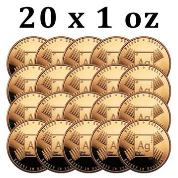 Verenigde Staten. 20 x 1 oz Safety in Numbers Silver and