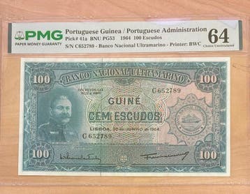 Portugees-Guinea. - 100 Escudos - 1964 - Pick 41a (Zonder, Postzegels en Munten