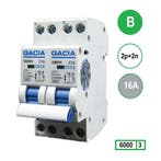 Gacia installatieautomaat Kookgroep 2P+2N B16 6KA -, Doe-het-zelf en Verbouw, Elektra en Kabels, Ophalen of Verzenden, Nieuw