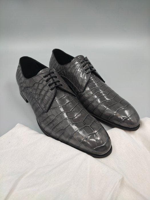Dami-Crocodile-44- Black Derby - Veterschoenen - Maat: EU 44, Kleding | Heren, Schoenen