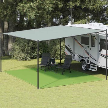 vidaXL Tenttapijt 400x500 cm HDPE lichtgroen, Caravans en Kamperen, Verzenden, Nieuw
