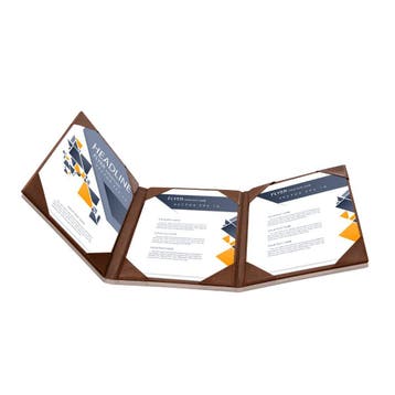 A5 Diplomamap voor 3 certificaten - Donkerbruin