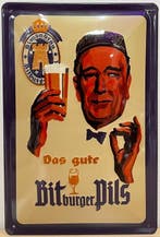 Bitburger reclamebord, Verzamelen, Merken en Reclamevoorwerpen, Ophalen of Verzenden, Nieuw