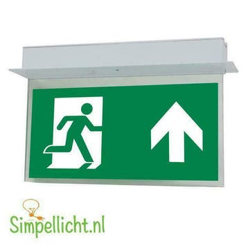 Led- noodverlichting- inbouw-Met onder-hangend bordje, Verzenden, Nieuw