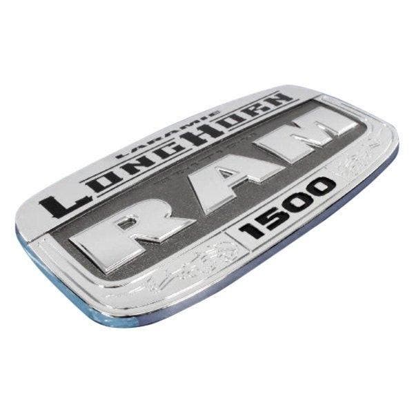 Logo front door LH Laramie Longhorn chrome, Auto diversen, Auto-accessoires, Ophalen of Verzenden