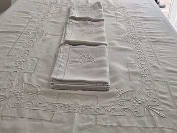 Tafelkleed (13) - 240 cm - 166 cm - Tafelkleed en deze, Antiek en Kunst, Antiek | Kleden en Textiel