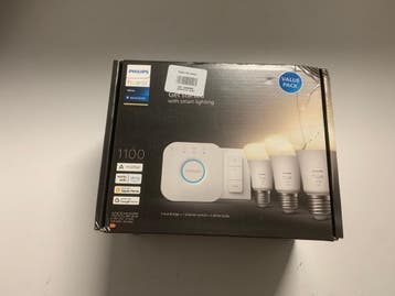Philips Hue White Starterkit - 3 E27 slimme lampen 1100lm +, Verzenden, Nieuw