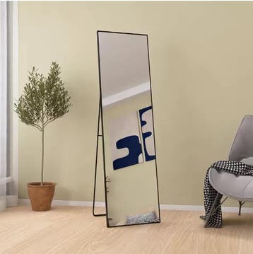Volledige Lengte Spiegel 140×40 cm met Aluminium Frame en St, Verzenden, Nieuw