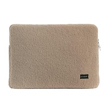 Bombata Teddy Laptop Sleeve - 15 / 16 inch - Taupe Bruin, Computers en Software, Verzenden, Nieuw