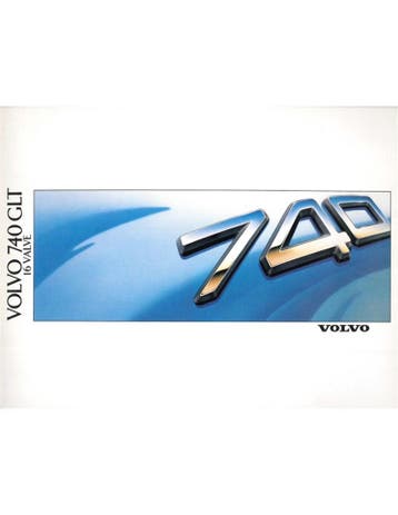 1988 VOLVO 740 GLT 16 VALVE BROCHURE NEDERLANDS, Nieuw, Volvo, Author