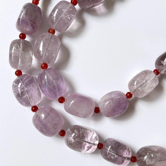 Nepalese Oude Himalayaanse Amethistketting - Nepal -, Antiek en Kunst, Kunst | Niet-Westerse kunst