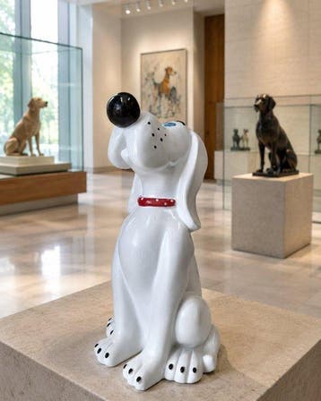 Art House-XXL - Beeld, ***BOLLO DE VROLIJKE HOND*** - 36 cm