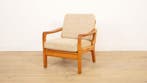 Vintage lounge fauteuil | Teak | Creme | Juul Kristensen, Huis en Inrichting, Fauteuils, Ophalen of Verzenden, Nieuw
