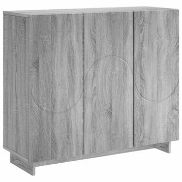 vidaXL Dressoir Grijs Sonoma 85,5 x 31 x 75 cm Bewerkt hout, Verzenden, Nieuw, 50 tot 100 cm, 25 tot 50 cm