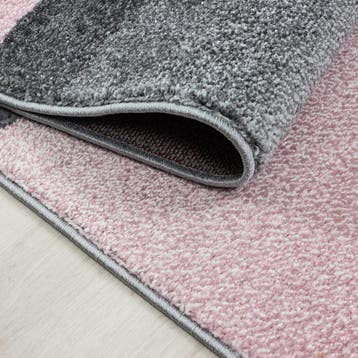 Modern Vloerkleed | Lucca | Blokken | Roze | 140x200 cm, Huis en Inrichting, Stoffering | Tapijten en Kleden, Verzenden, Nieuw