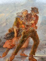 (Hollandse School XIX)-JAH monogram - Schitterend Hollands, Antiek en Kunst, Kunst | Schilderijen | Klassiek