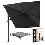 Challenger T2 premium zweefparasol 350x260 cm matt black, Tuin en Terras, Parasols, Ophalen of Verzenden, Nieuw