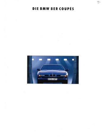 1993 BMW 8 SERIE BROCHURE DUITS, Nieuw, BMW, Author