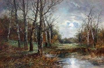 Karl Kaufmann (1843 - Vienna - 1905) - Summer forest