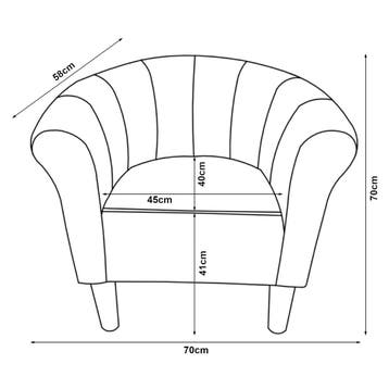 Kuipstoel Ariel schelpen fauteuil kunstleer 70x70x58 cm zwar, Verzenden, Nieuw