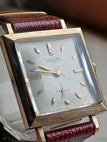 Ulysse Nardin,N.O.S. anni 40,Chronometer,Oro riempito 10 k,, Nieuw
