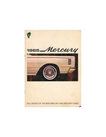1965 MERCURY PROGRAMMA BROCHURE ENGELS, Nieuw, Author