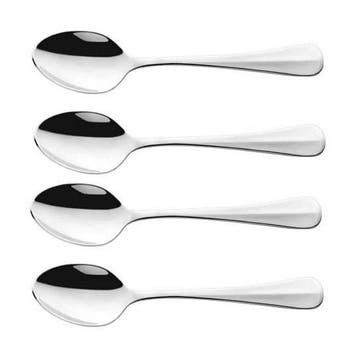 Baguette Theelepel Set van 4 - Zilver, Nieuw