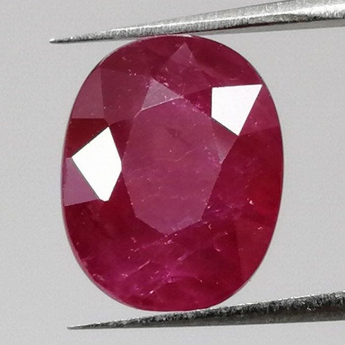 Rood Robijn - 3.10 ct - Instituto Gemólogico Español (IGE) -, Sieraden, Tassen en Uiterlijk, Edelstenen