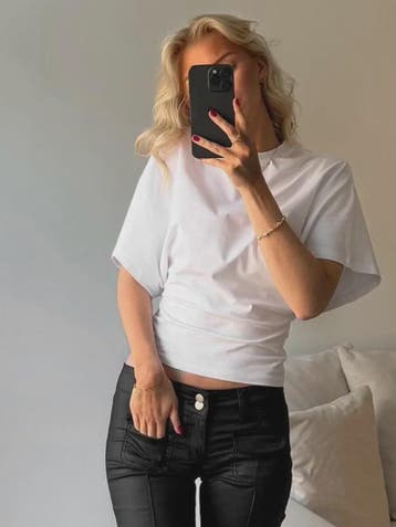 Dames Cropped T-shirt met O-hals - Stijlvol en Casual voor L, Verzenden, Nieuw