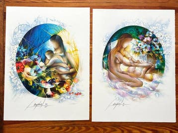 Raymond Poulet (1934) - Lot de 2 lithographies