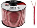 HQ luidsprekerkabel 2 x 1.00 mm transparant/rood op rol 100, Ophalen of Verzenden, Nieuw