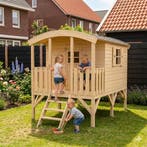 Houten speelhuis op poten 16mm met balkon pipowagen Ivy P..., Ophalen of Verzenden, Nieuw