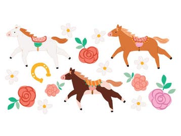 Plaktattoos Paarden Mix (16st), Ophalen of Verzenden, Nieuw