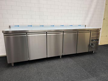 Koelwerkbank 1/1 gn met 5 deuren, Ophalen of Verzenden, Nieuw in verpakking, Koelen en Vriezen