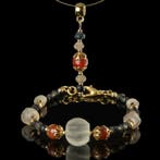 Oud-Romeins Pendant, Bracelet, met Romeinse carneool en, Antiek en Kunst
