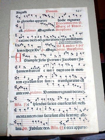 Catholic Church - Antiphonarium Romanum sheet Italian Venice